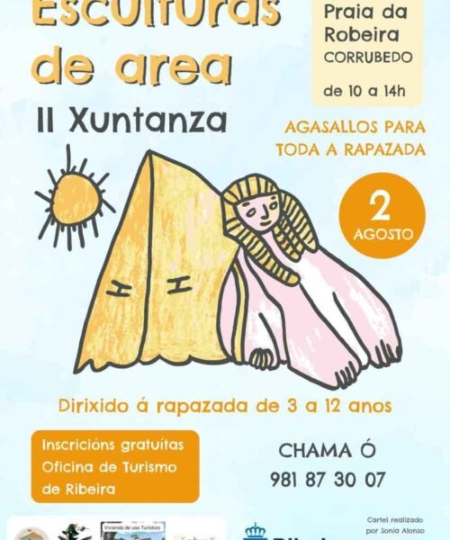 A praia da Robeira será o emprazamento da II Xuntanza de Esculturas de area