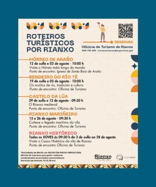 Proseguen os roteiros estivais polos tesouros paisaxísticos, patrimoniais e ambientais de Rianxo