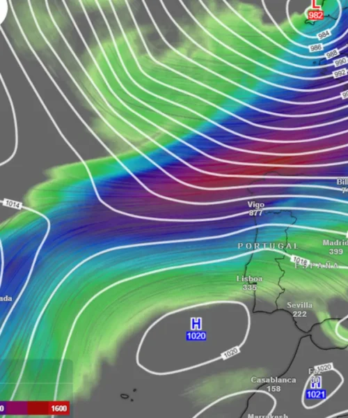 Arranca una semana pasada por agua: Galicia y el norte, bajo alertas por varios «ríos atmosféricos»