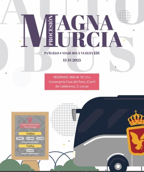 El Paso Blanco organiza viajes en autobús desde Lorca para acompañar al Cristo del Rescate en la Procesión Magna de Murcia
