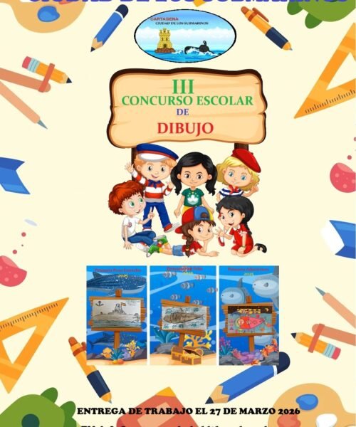 La Asociación Cartagena Ciudad de los Submarinos convoca la 3ª edición del concurso escolar “Dibuja tu submarino Peral”