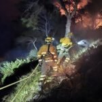 Medio centenar de personas desalojadas por un incendio forestal en Cabo Tiñoso, en Cartagena