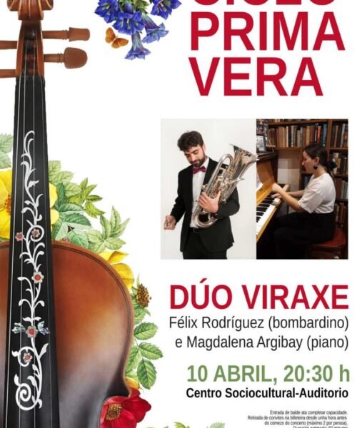 Prosegue en Rianxo o Ciclo Primavera este 10 de abril cun concerto de Dúo Viraxe