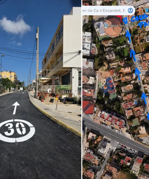 El Ayuntamiento de Ibiza modifica el sentido de circulación en el primer tramo de la calle Ca n´Escandell