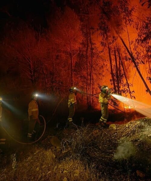El fuego sigue activo en Niebla: “Es un incendio al que todavía le quedan días de trabajo”