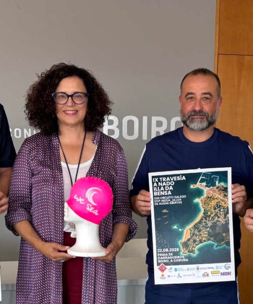 A praia de Carragueiros será escenario o sábado 22 da IX Travesía a Nado Illa da Bensa do Club de Natación Boiro