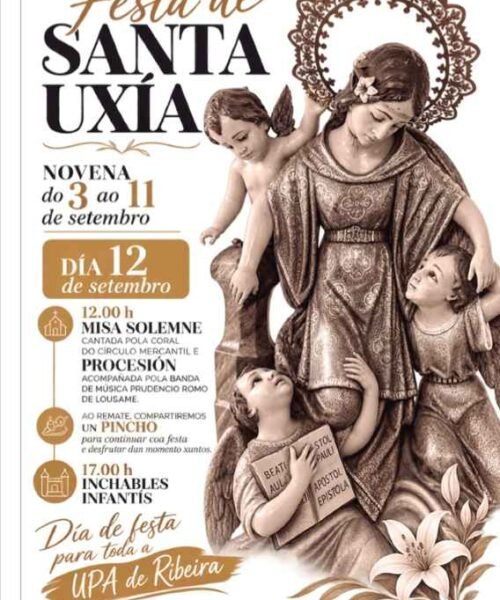 Ribeira rende tributo á súa patroa Santa Uxía con música, tradición e oficios relixiosos
