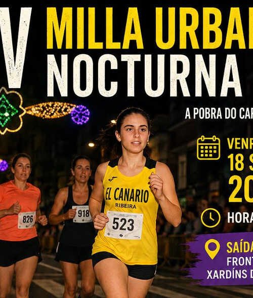 A LXV Milla Urbana Nocturna e o Open Integrado de Tenis de Mesa protagonizan a xornada deportiva da Pobra no 18 de setembro