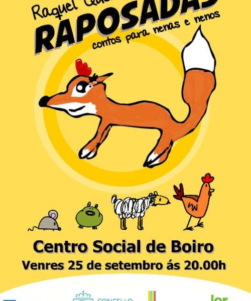 Raquel Queizás trae a Boiro (este venres) os seus contos para nenas e nenos: “Raposadas”