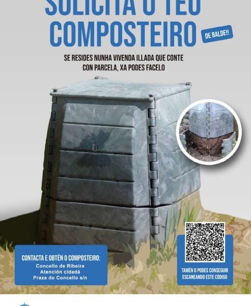 Ribeira repartirá de balde 110 composteiros domésticos entre a veciñanza