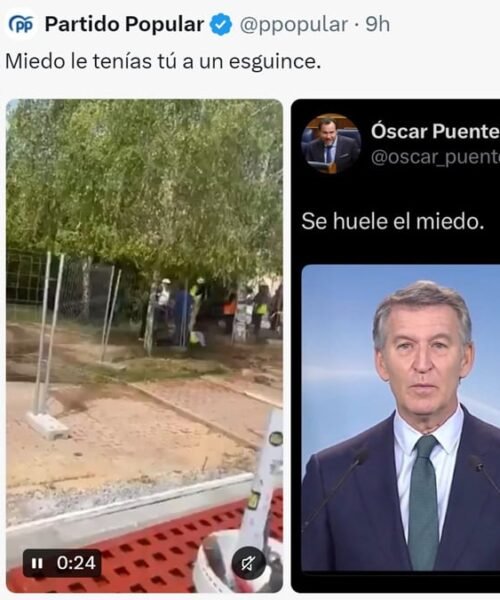 El PP inicia la precampaña con un vídeo en el que se burla de una lesión de Óscar Puente: “Miedo le tenías tú a un esguince”