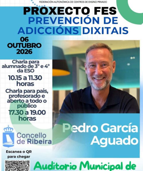 O experto dixital Pedro García Aguado estará este martes en Ribeira