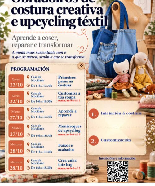 A Casa da Mocidade acolle este outono seis sesións formativas sobre reciclaxe de roupa